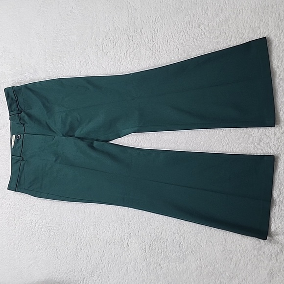 Loft The Sutton Flare Green High Rise Pants With Pockets - Picture 2 of 10